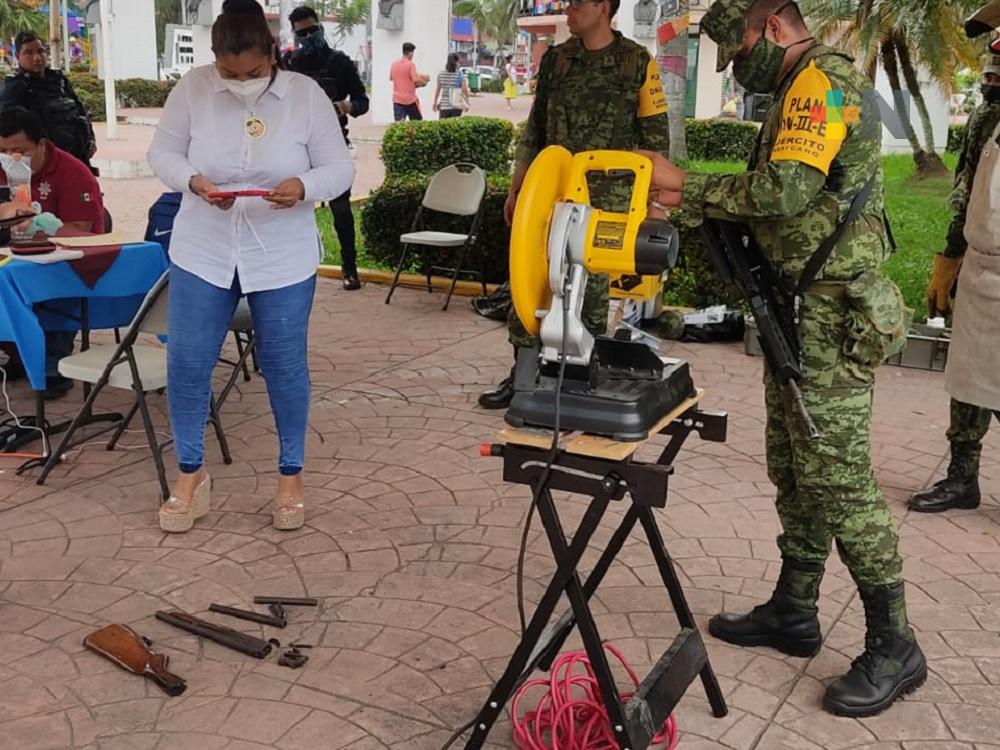 Buena respuesta al Canje de Armas de Fuego en Martínez de la Torre