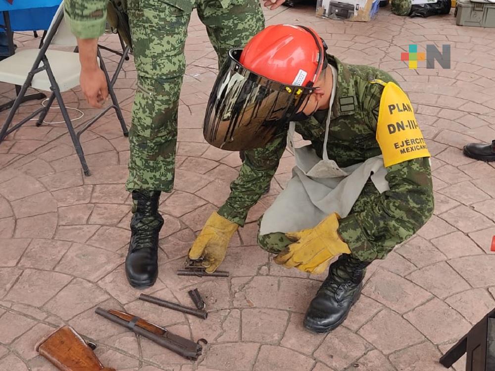 En Poza Rica reciben hasta granadas durante canje de armas: Cuitláhuac García