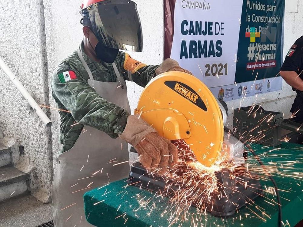 Campaña Canje de Armas 2021, entregó más de 100 mil pesos en Minatitlán