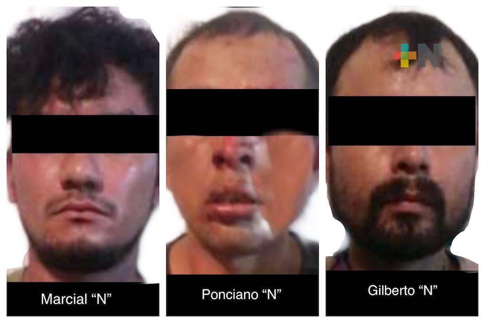 Detiene SSP a tres por presunto intento de secuestro y portación de armas, en Gutiérrez Zamora