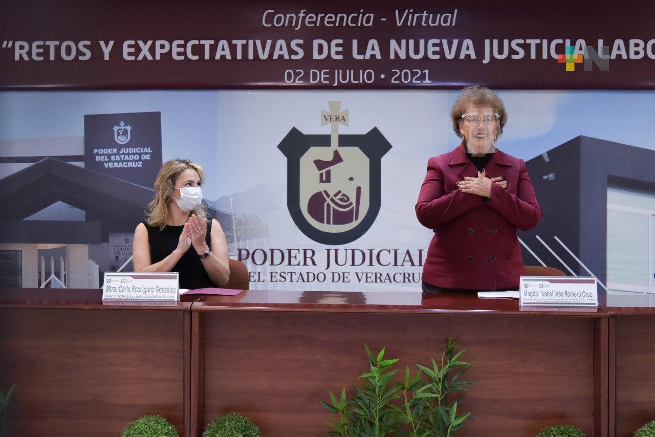 Retos en la nueva justicia laboral, proceso que está en marcha; Magistrada Presidenta