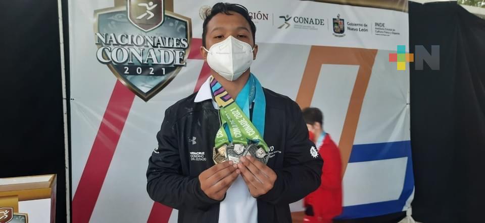 Oswaldo Bravo conquista oro y platas en Nacionales CONADE 2021