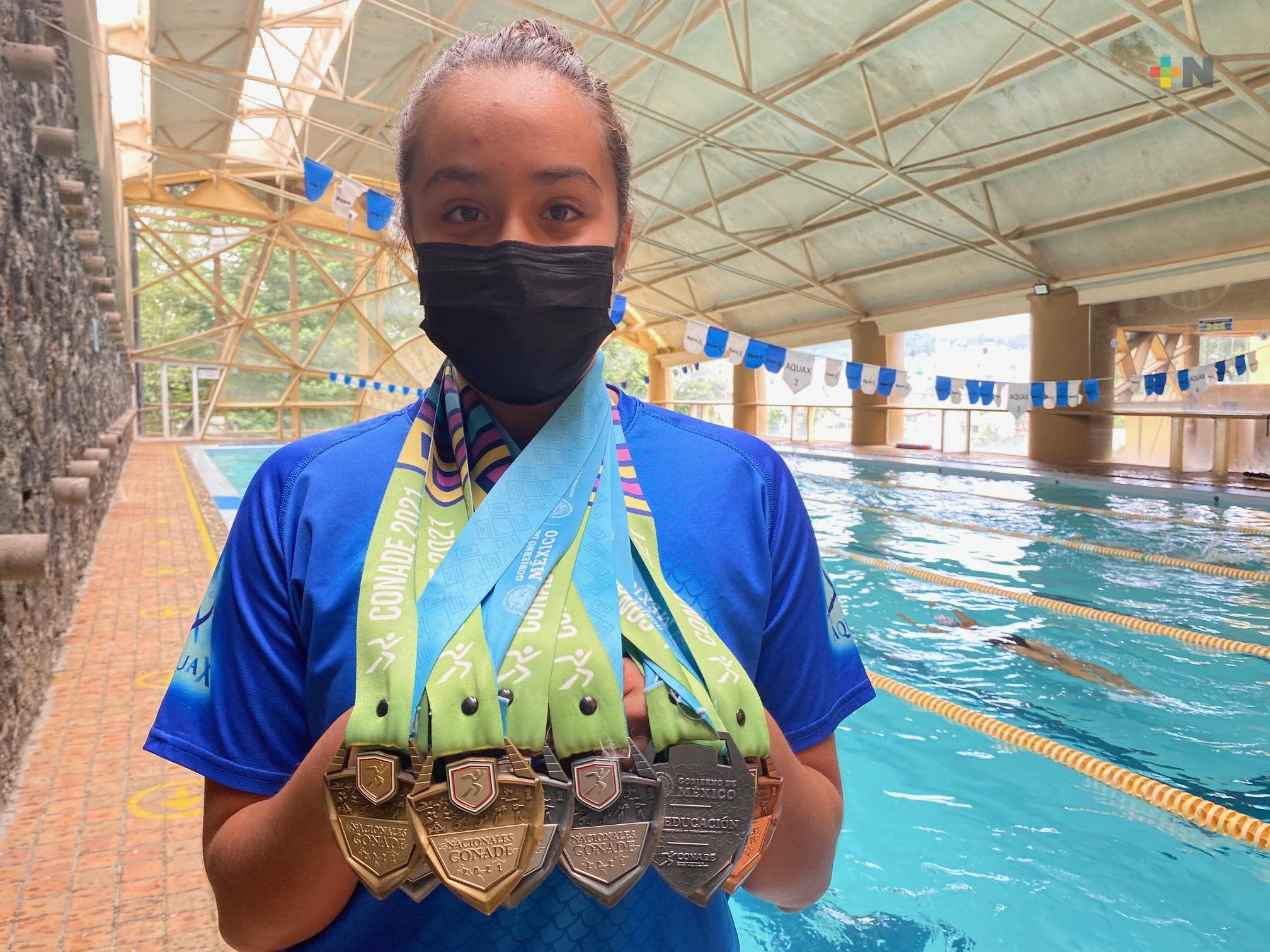 Feliz porque traje muchas medallas para Veracruz: Diana Gómez