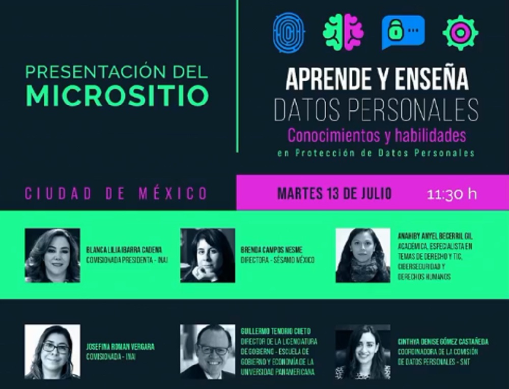 INAI puso en marcha micrositio Aprende y enseña datos personales