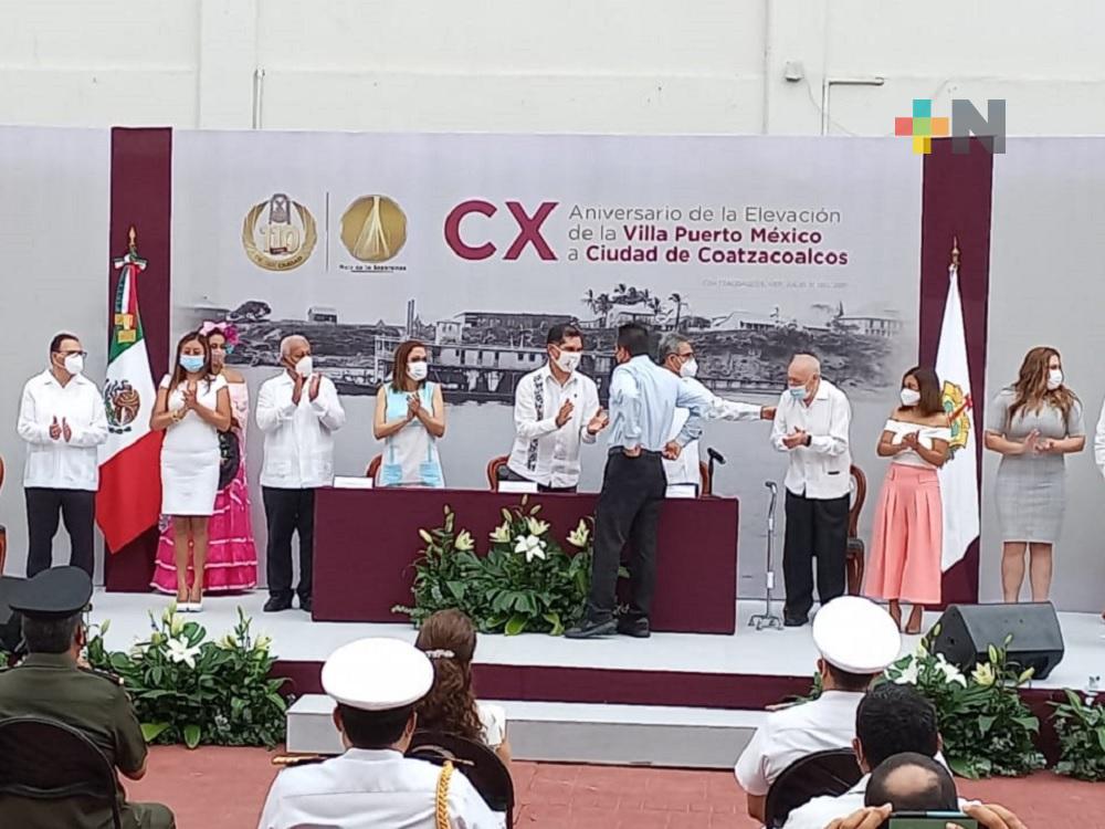 Iniciaron festejos del 110 aniversario de la elevación de Villa a Ciudad de Coatzacoalcos