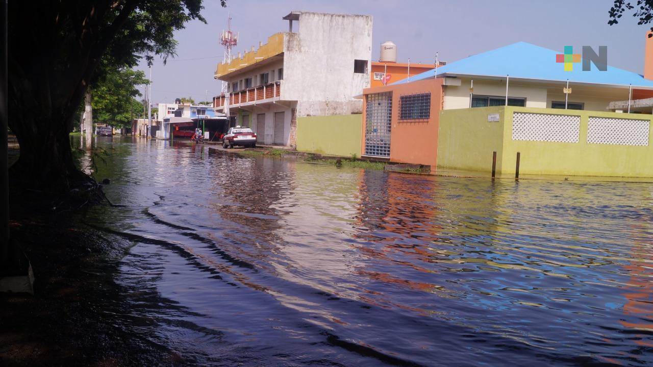 Laguna Lagartos en Veracruz, desbordada por las lluvias