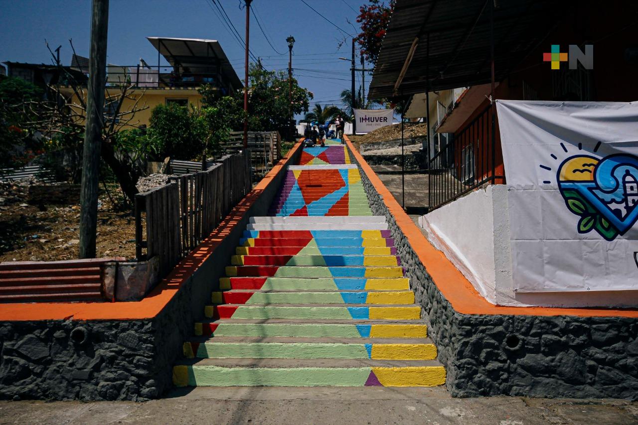 Con Senderos Seguros, transforman callejones y calles en la ciudad de Veracruz