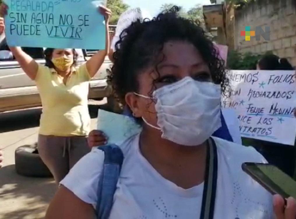 Vecinos de colonia de Xalapa, demandan servicio de agua potable