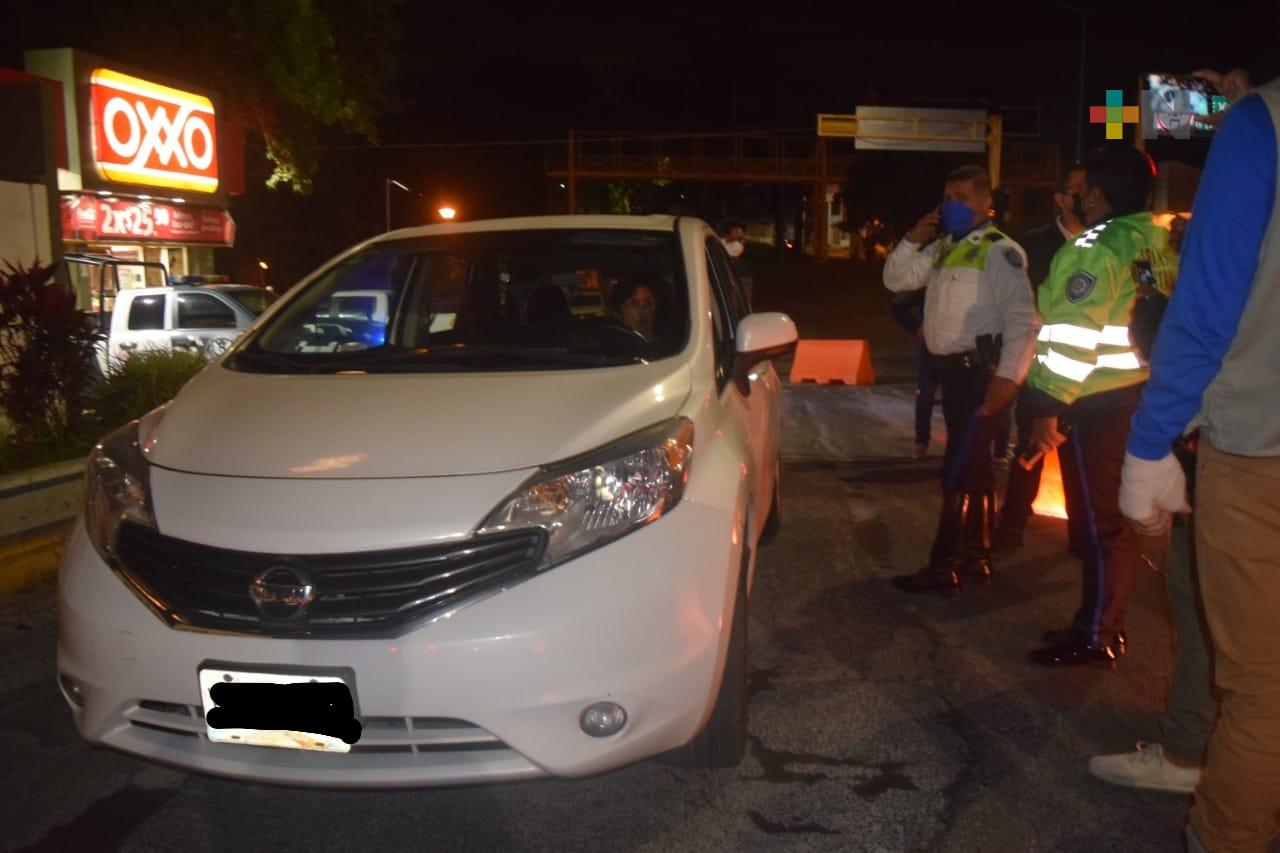 Continúan operativos de alcoholimetría en Xalapa
