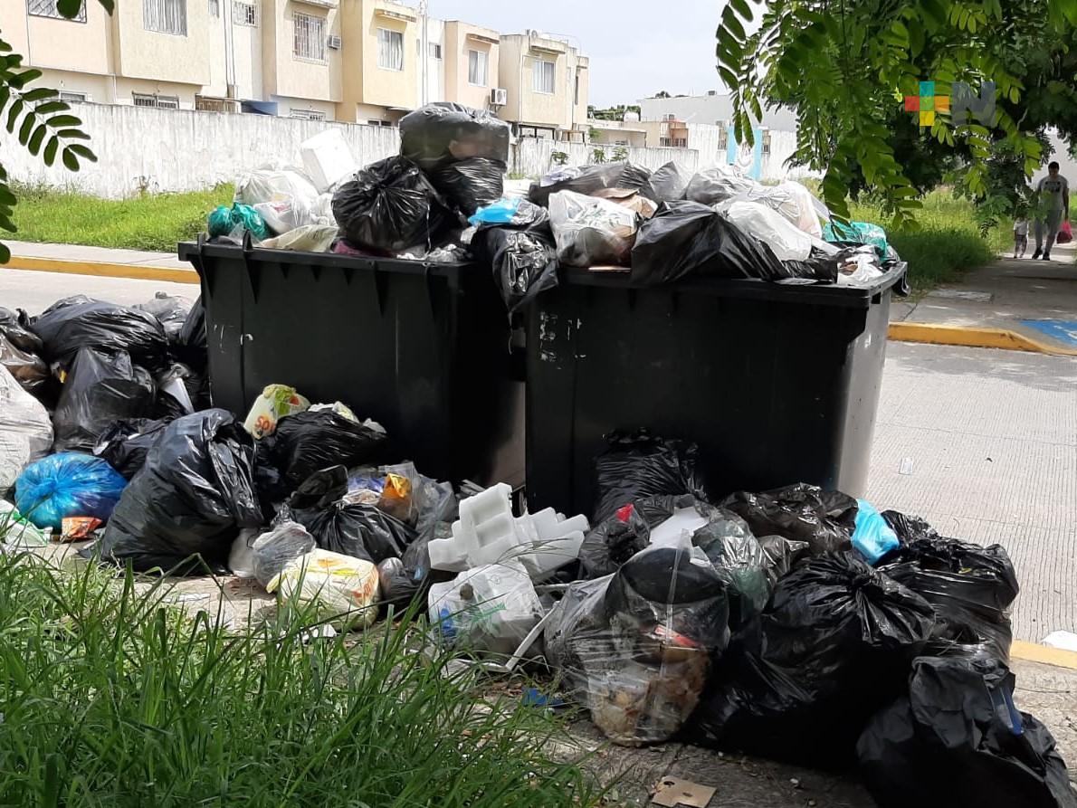 Sin quedar resuelto problema de basura en fraccionamiento de Medellín de Bravo