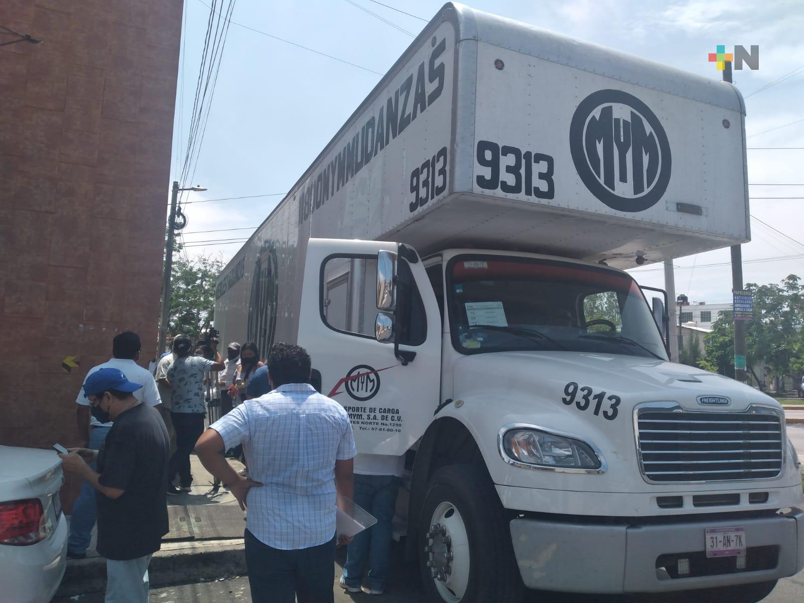 También llega material para Consulta Popular a Veracruz puerto