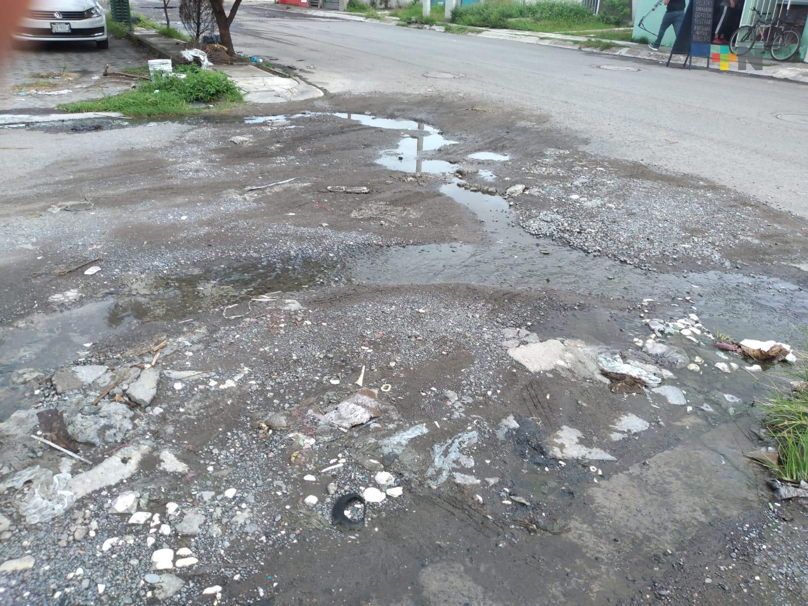 Baches en fraccionamiento Lomas 4 del municipio de Veracruz