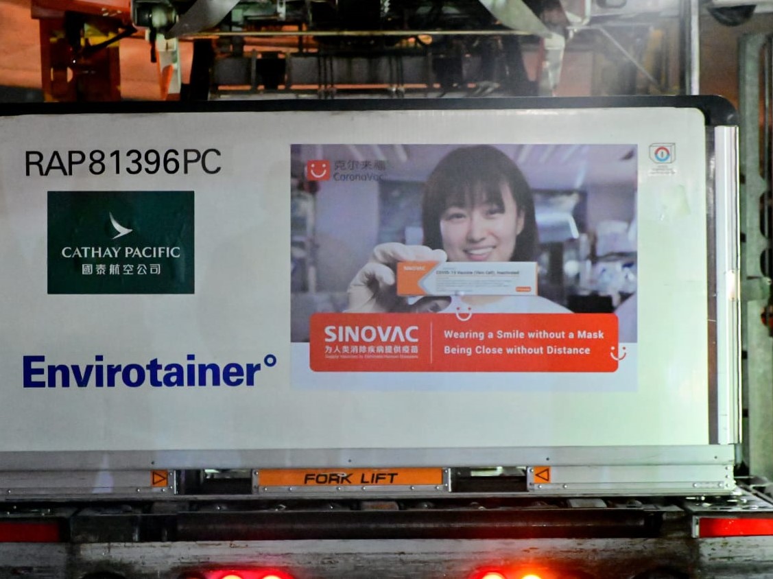 Arriba un millón de vacunas envasadas Sinovac contra COVID-19