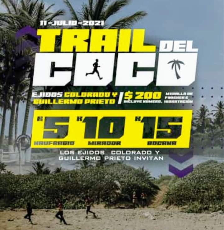 Próximo 11 de julio el Trail del Coco en Coatzacoalcos