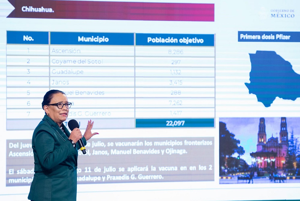 Vacunación contra COVID-19 en la frontera norte registra avance del 51.03 por ciento