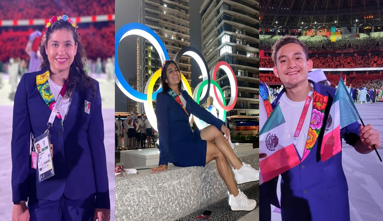 Atletas veracruzanos lucen en inauguración de Tokio 2020