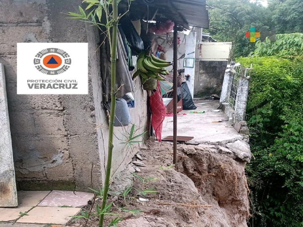 A punto de colapsar tres viviendas en Tlapacoyan