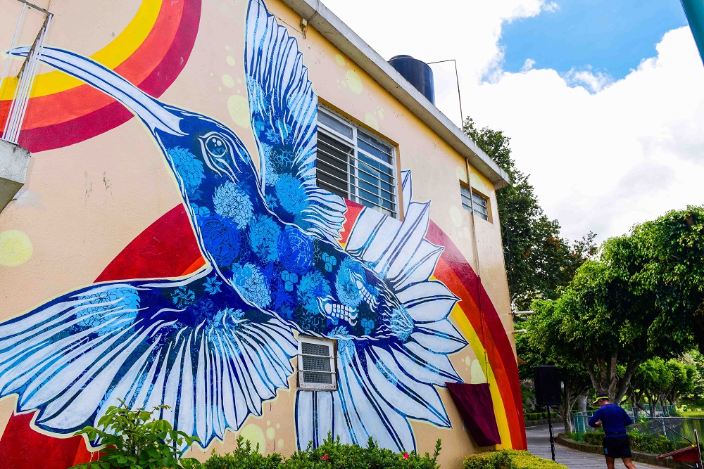 Entregan mural del artista francés Stew, en Los Lagos