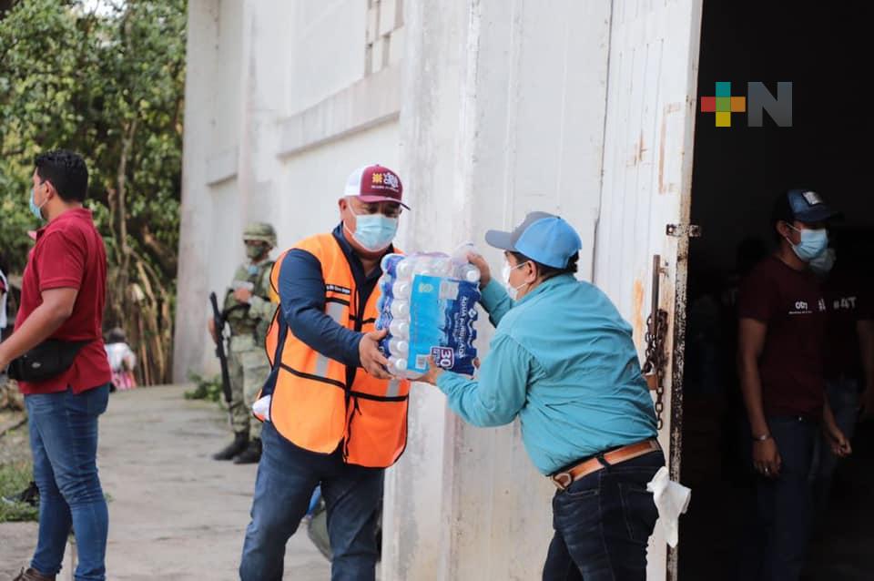 Coordina Eric Cisneros operativo de entrega de víveres a damnificados al norte del estado
