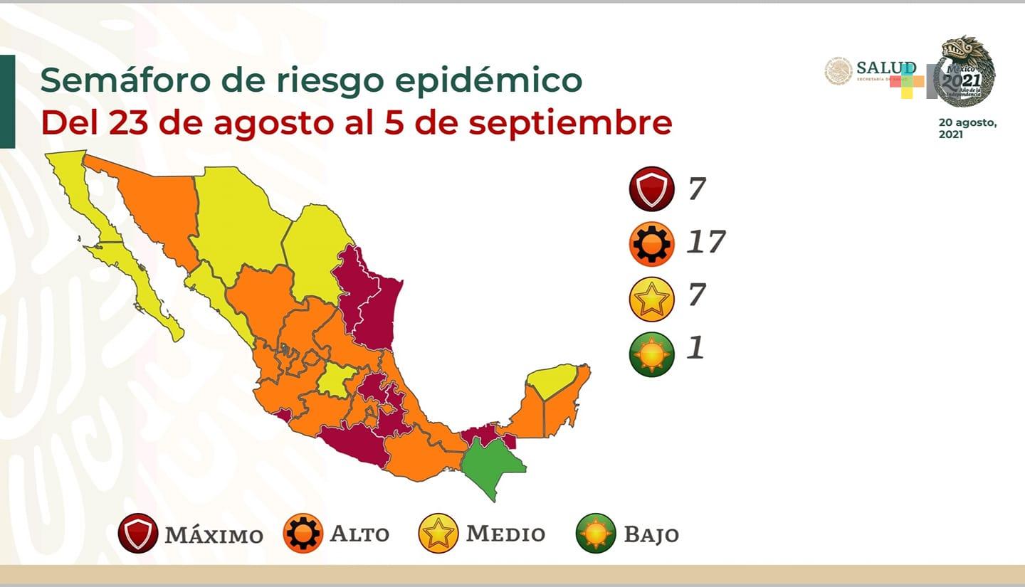 Estado de Veracruz se mantiene en semáforo Naranja