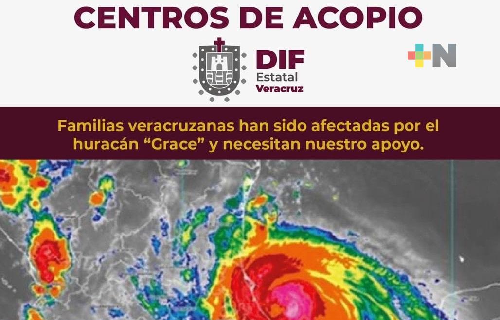 DIF Estatal anuncia los Centros de Acopio para damnificados por “Grace”