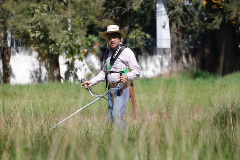 Este fin de semana, el gobernador Cuitláhuac García se unió a “Tequio por mi escuela” en Banderilla