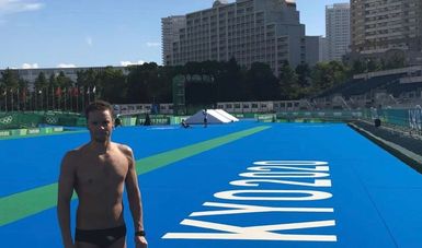 Daniel Delgadillo culmina entre los mejores 20 nadadores en aguas abiertas de Tokio 2020