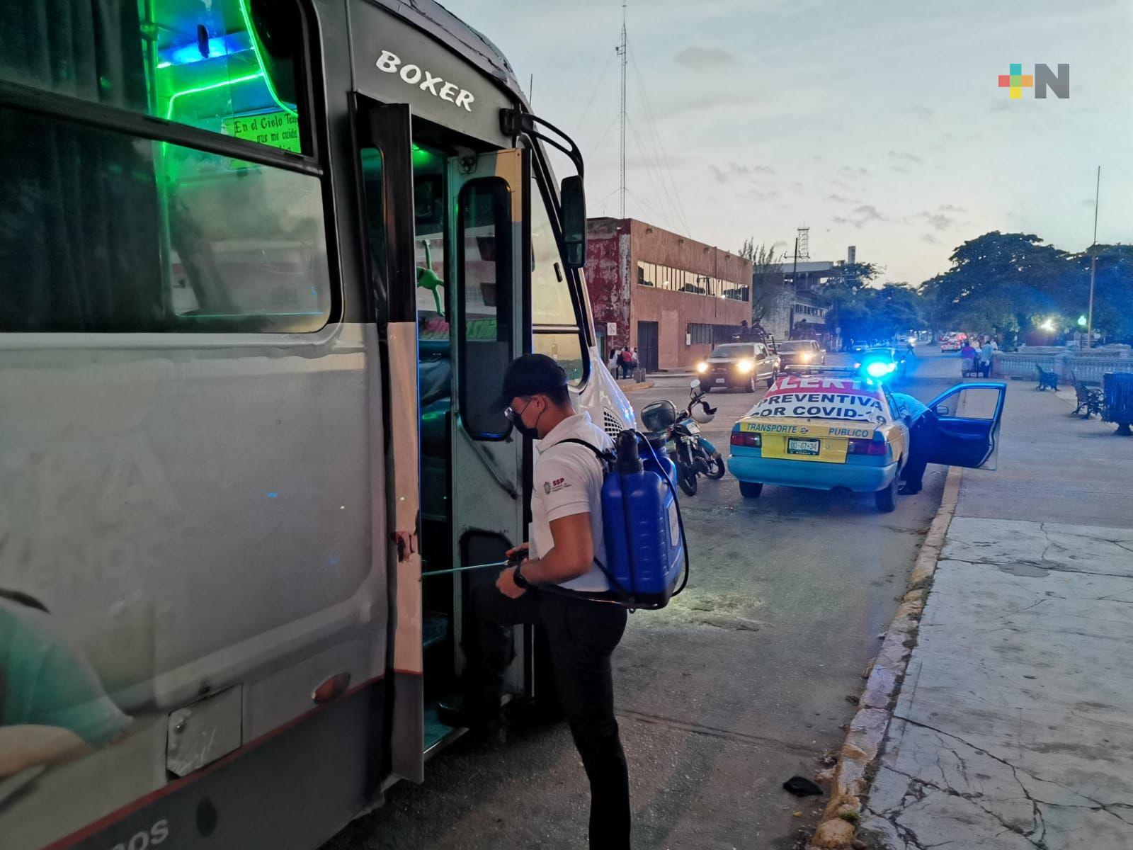 Necesario reforzar medidas contra coronavirus, afirman choferes en Coatzacoalcos