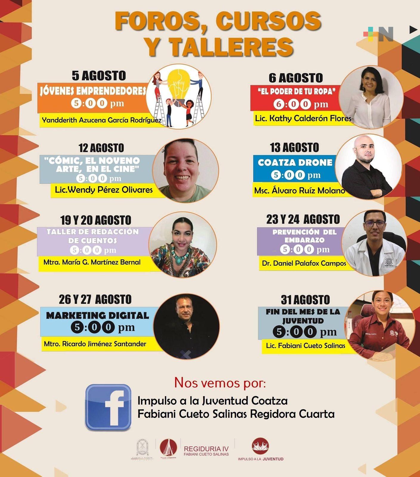 Realizarán foros, talleres y webinar para celebrar Día Internacional de la Juventud en Coatzacoalcos