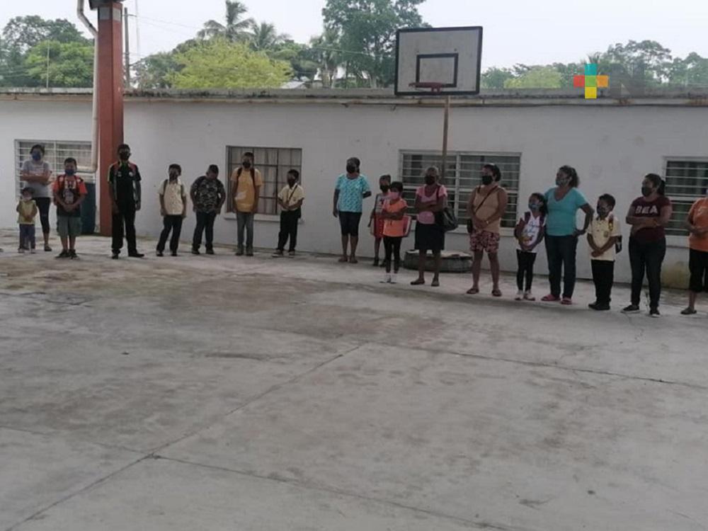 Inició escuela primaria de la comunidad Nalua, de Tuxpan, ciclo escolar con clases presenciales