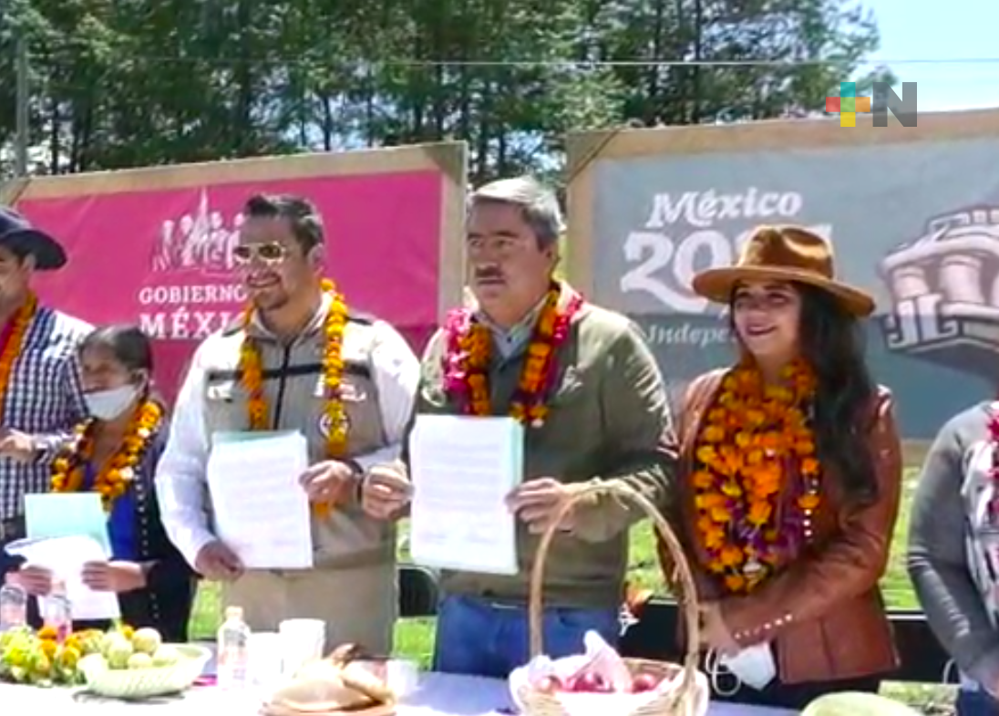 Firman convenio municipios de la Huasteca y sierra norte de Veracruz con el programa Sembrando Vida