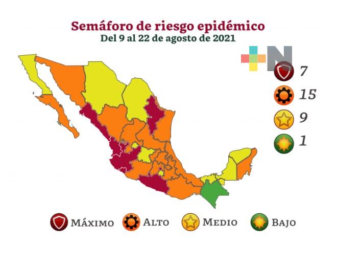 Veracruz se mantiene en semáforo naranja