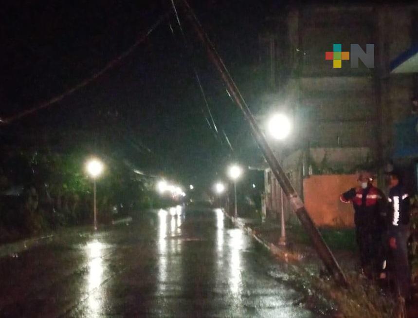 Reportan 90% de afectaciones en el municipio de Tecolutla por el paso de Grace