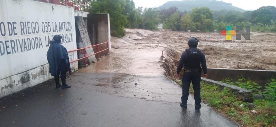 Ríos Cazones y Actopan reportan niveles críticos, a punto de desbordamiento