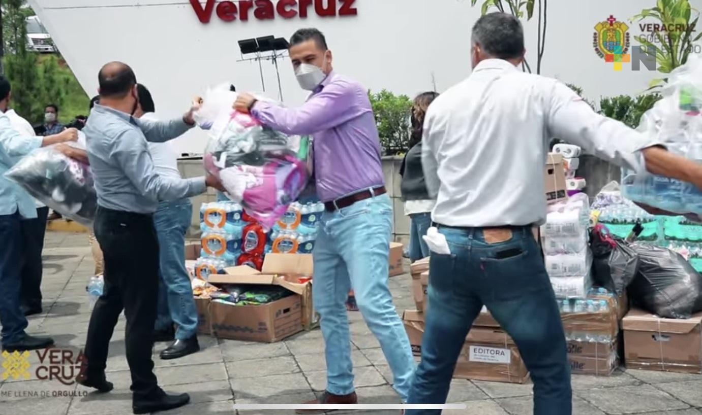 Gobierno mantiene activos Centros de Acopio y sigue brindando apoyos a damnificados: Eric Cisneros