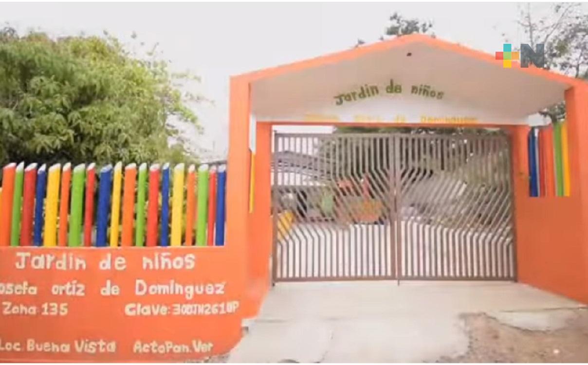 Jardín de niños del municipio de Actopan, beneficiado con programa “La Escuela es Nuestra”