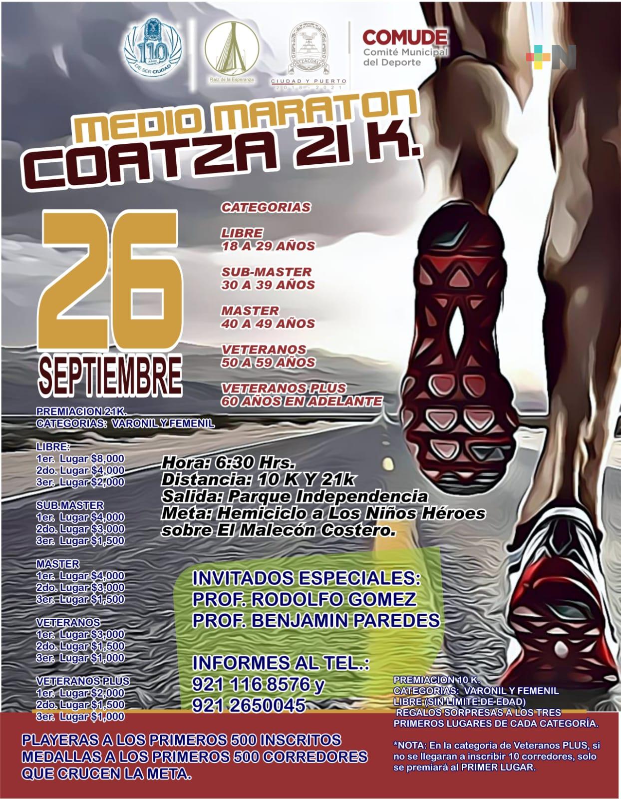 Se aplaza, un mes, el Medio Maratón de Coatza