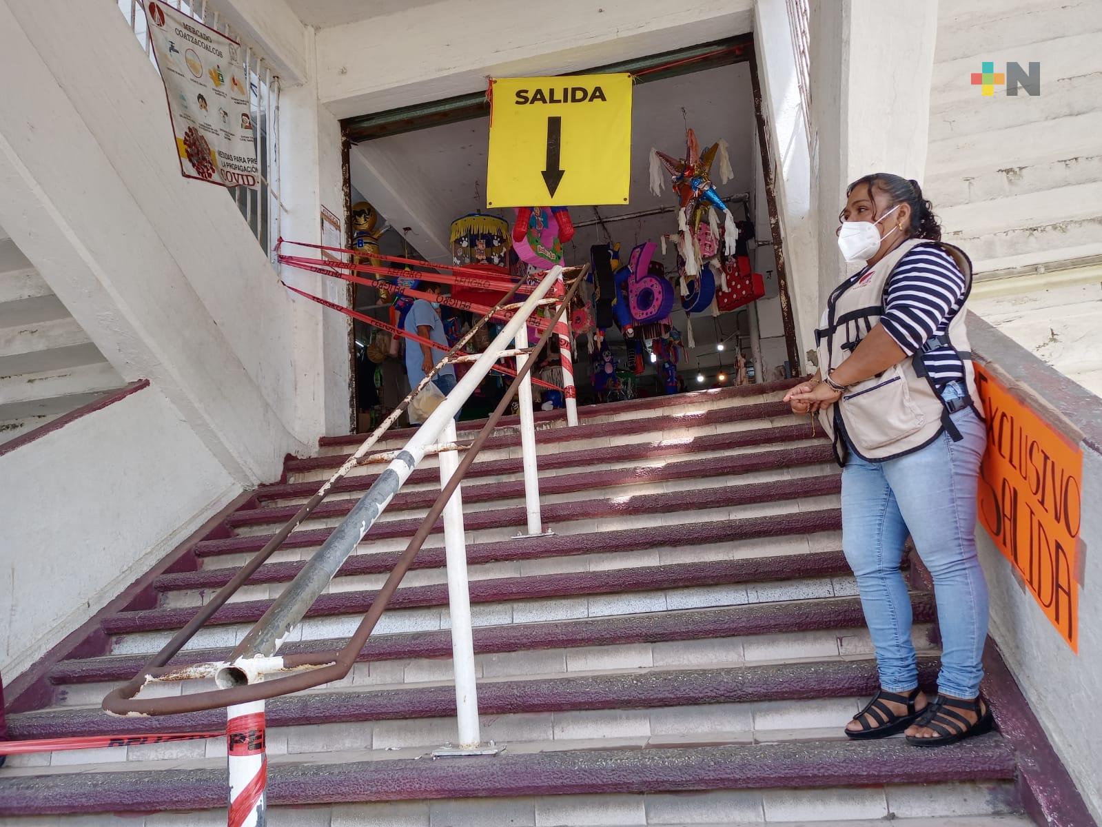 Reabren todos los accesos al mercado Coatzacoalcos, para reactivar economía de locatarios