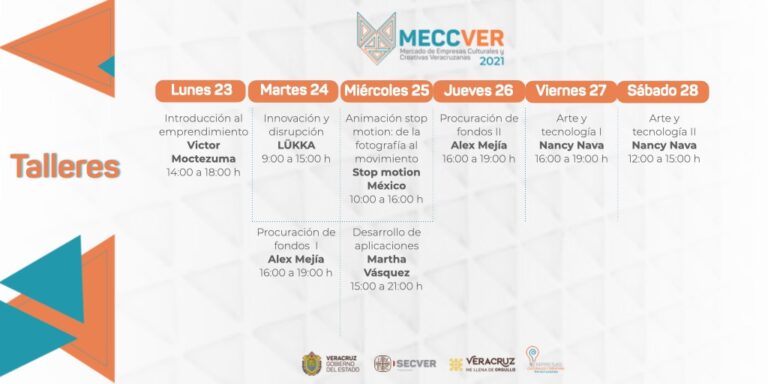 Convocan a participar en talleres de emprendimiento del segundo Mercado de Empresas Culturales y Creativas Veracruzanas