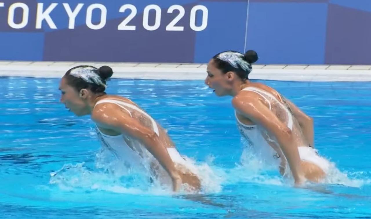 Cierra dueto mexicano en lugar 12 de la natación artística en Tokio 2020