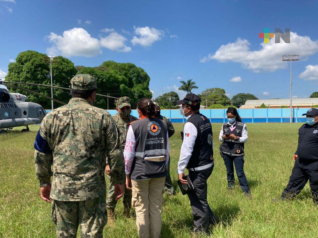 Realizan operativo conjunto entre dependencias, brindando auxilio a la población afectada por Grace