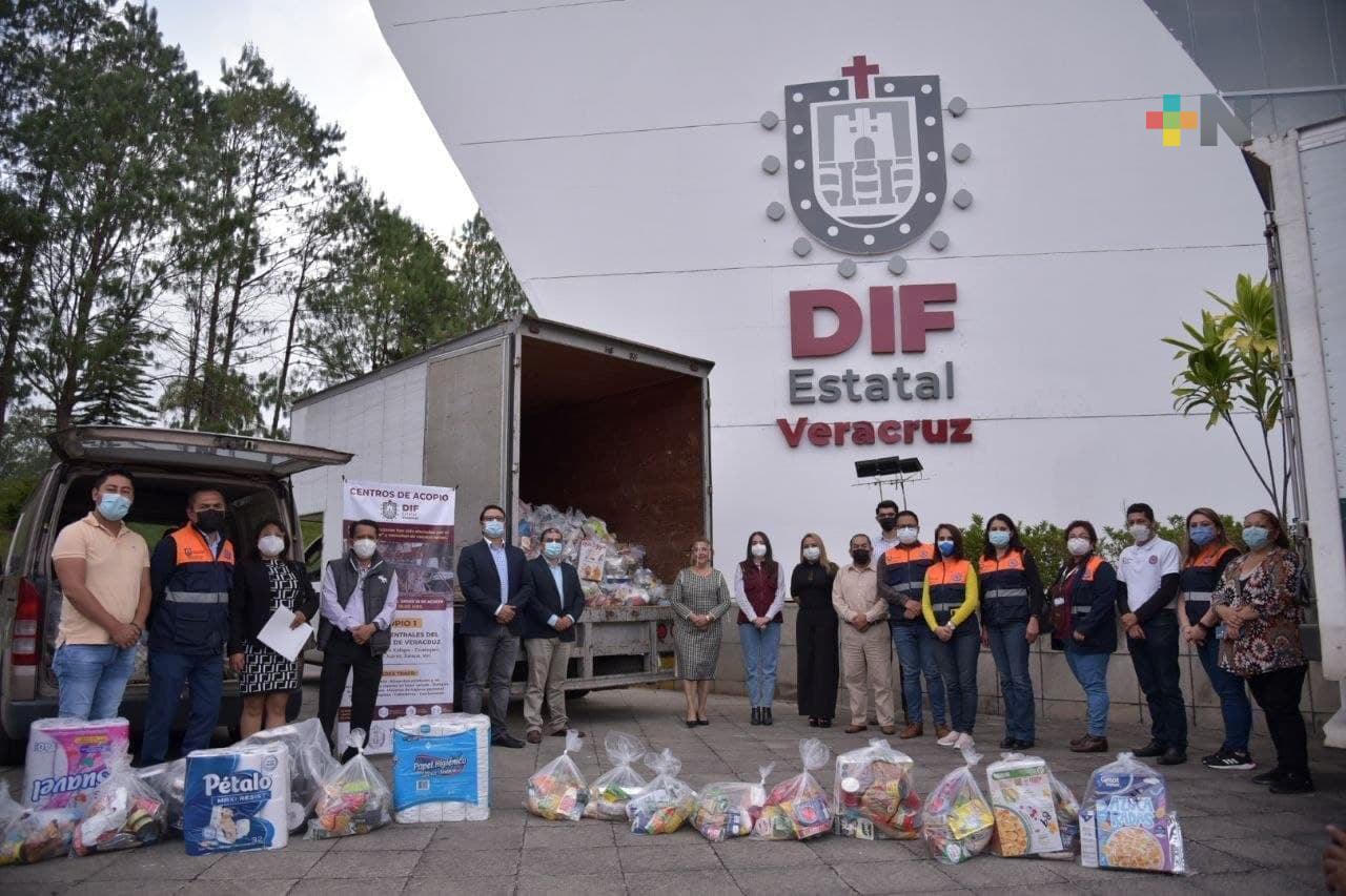 PJEV donó víveres al DIF Estatal, en apoyo a damnificados por «Grace»