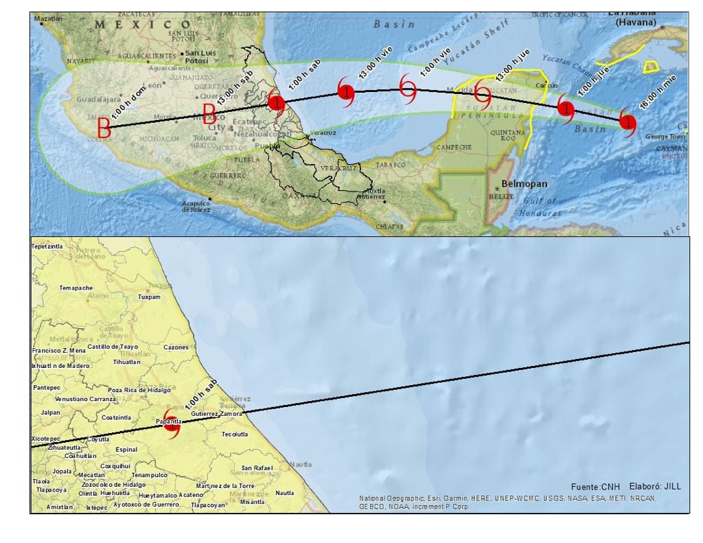 Sesiona Comité Estatal de Emergencias ante la llegada del Huracán Grace a Veracruz