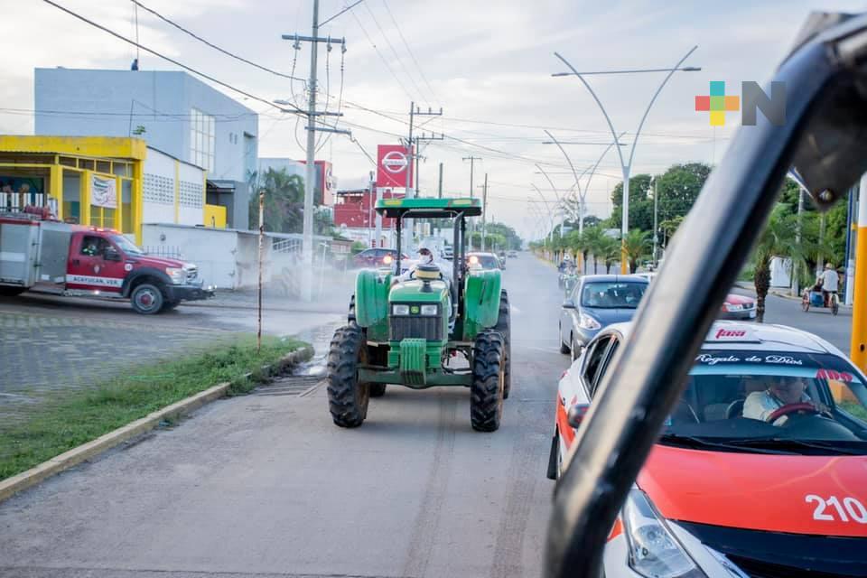 Refuerzan medidas de sanidad en municipio de Acayucan