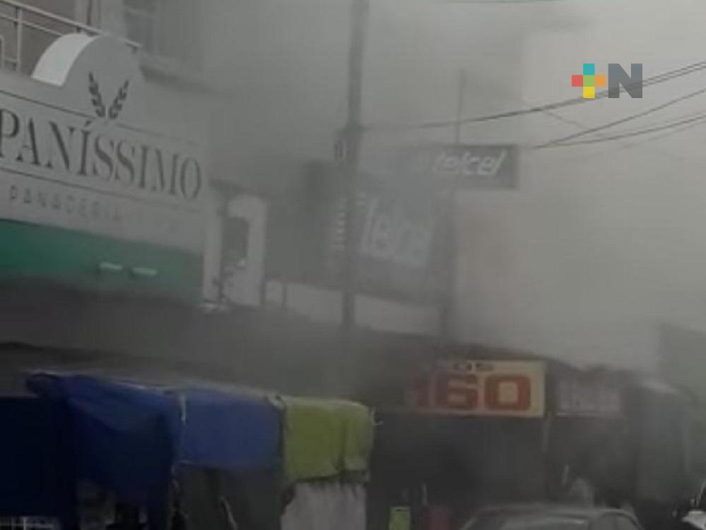 Se incendia rosticería en municipio de Veracruz; sin reportarse personas lesionadas