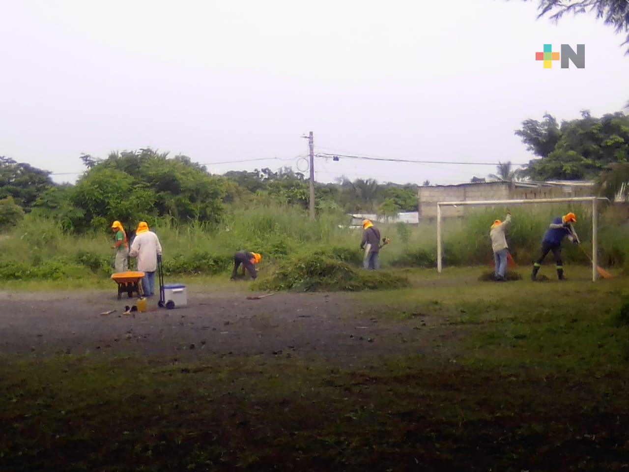 Realizan trabajos de la estrategia “Tequio por mi Escuela” en la Secundaria General Heroica Veracruz