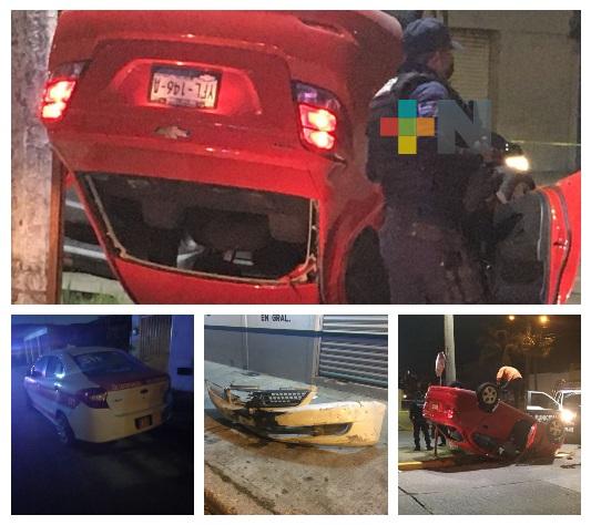 En Coatzacoalcos, se registró una noche de accidentes