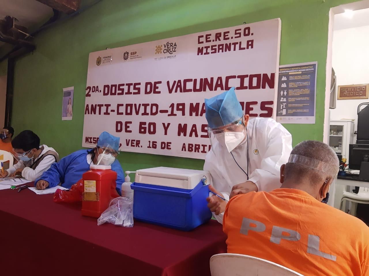 Más de 6 mil reclusos del estado de Veracruz fueron vacunados contra el COVID-19