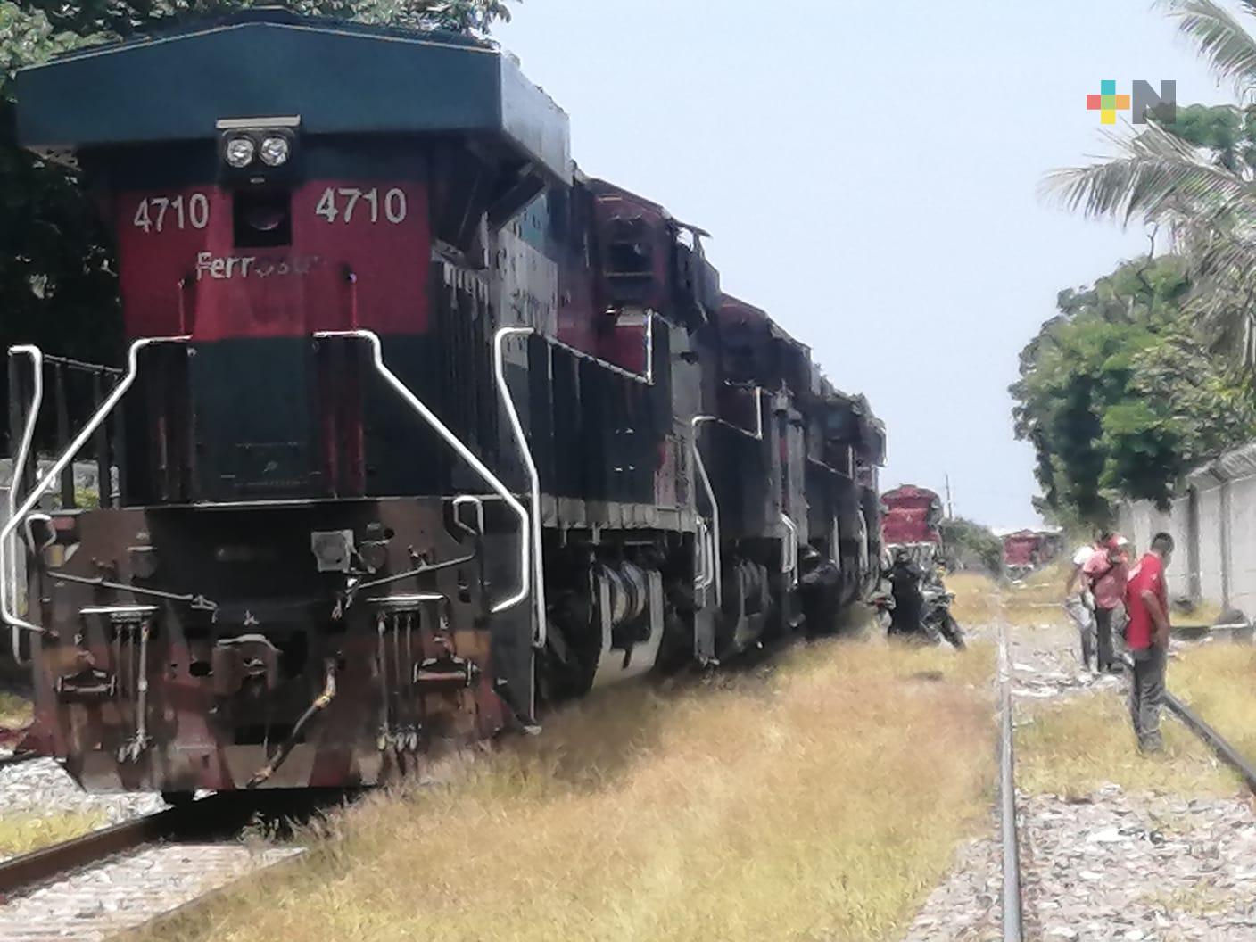 Persona muere tras ser arrollado por tren, en Veracruz