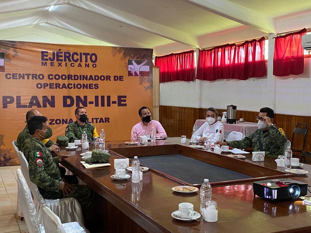 Cuitláhuac García Jiménez, encabezó reunión para trazar fase de recuperación en municipio afectados por Grace